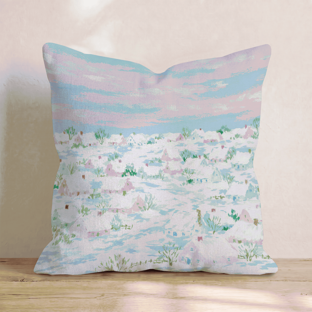 Snowy Village Throw Pillow - Hillcroft Home