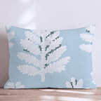 Snowy Winter Damask Throw Pillow - Hillcroft Home