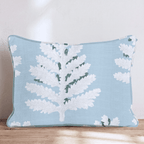 Snowy Winter Damask Throw Pillow - Hillcroft Home
