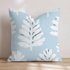 Snowy Winter Damask Throw Pillow - Hillcroft Home