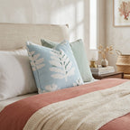 Snowy Winter Damask Throw Pillow - Hillcroft Home