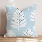 Snowy Winter Damask Throw Pillow - Hillcroft Home