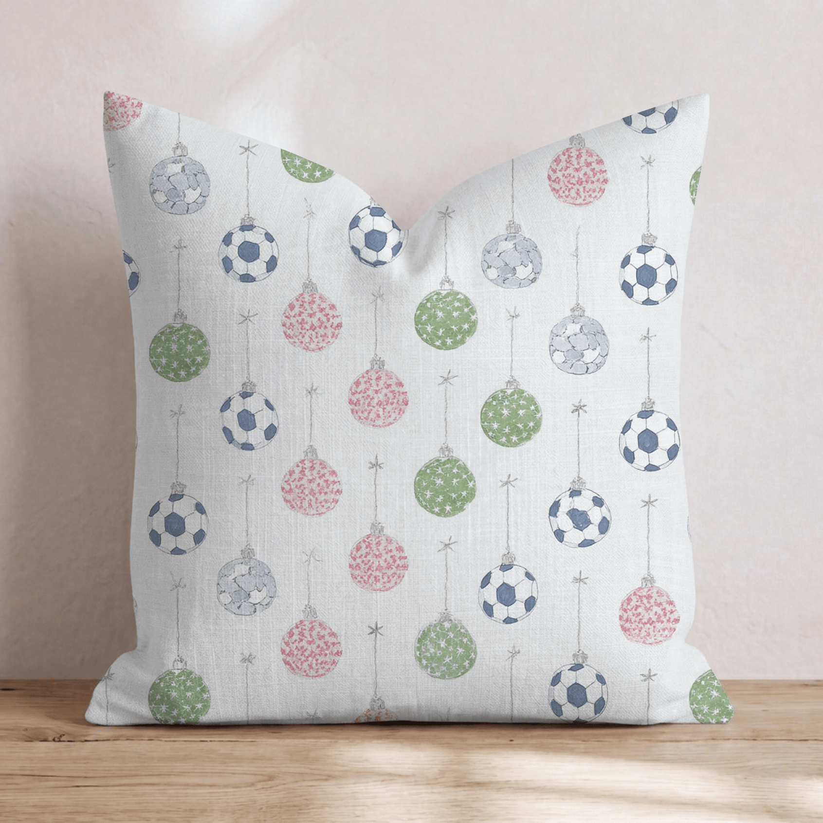 Soccer Ball Ornament Hang Throw Pillow - Hillcroft Home