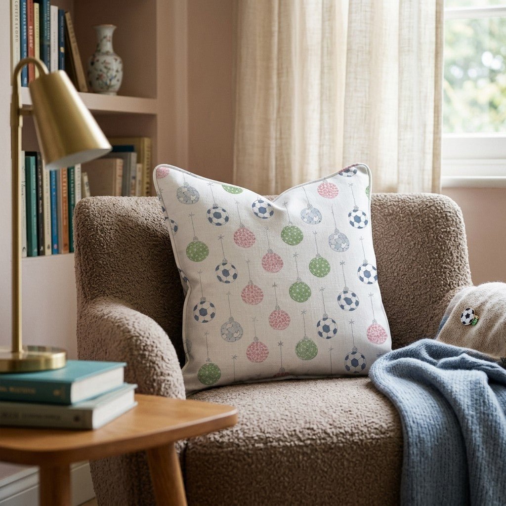 Soccer Ball Ornament Hang Throw Pillow - Hillcroft Home