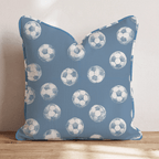 Soccer Balls Navy Throw Pillow - Hillcroft Home