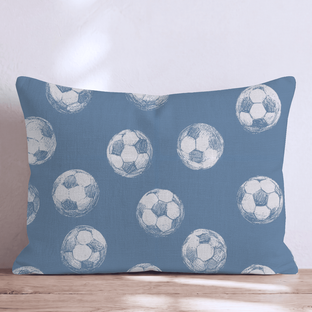 Soccer Balls Navy Throw Pillow - Hillcroft Home