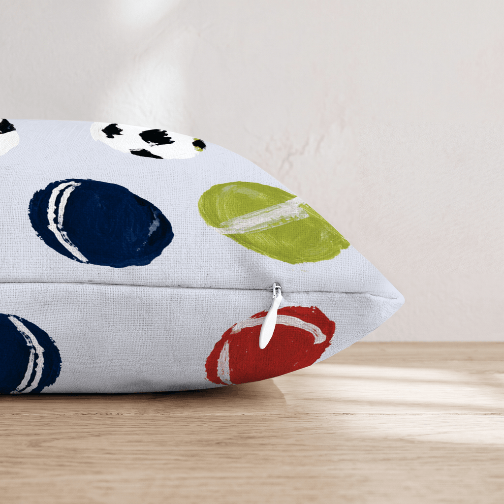 soccer bubblegum Throw Pillow - Hillcroft Home