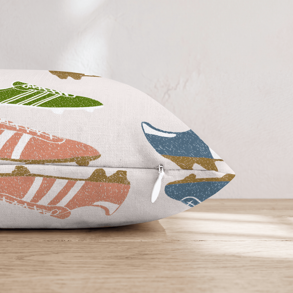 Soccer Cleats Throw Pillow - Hillcroft Home