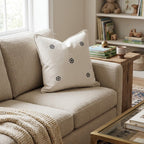 Soccer Cream Ditsy Throw Pillow - Hillcroft Home