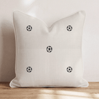 Soccer Cream Ditsy Throw Pillow - Hillcroft Home