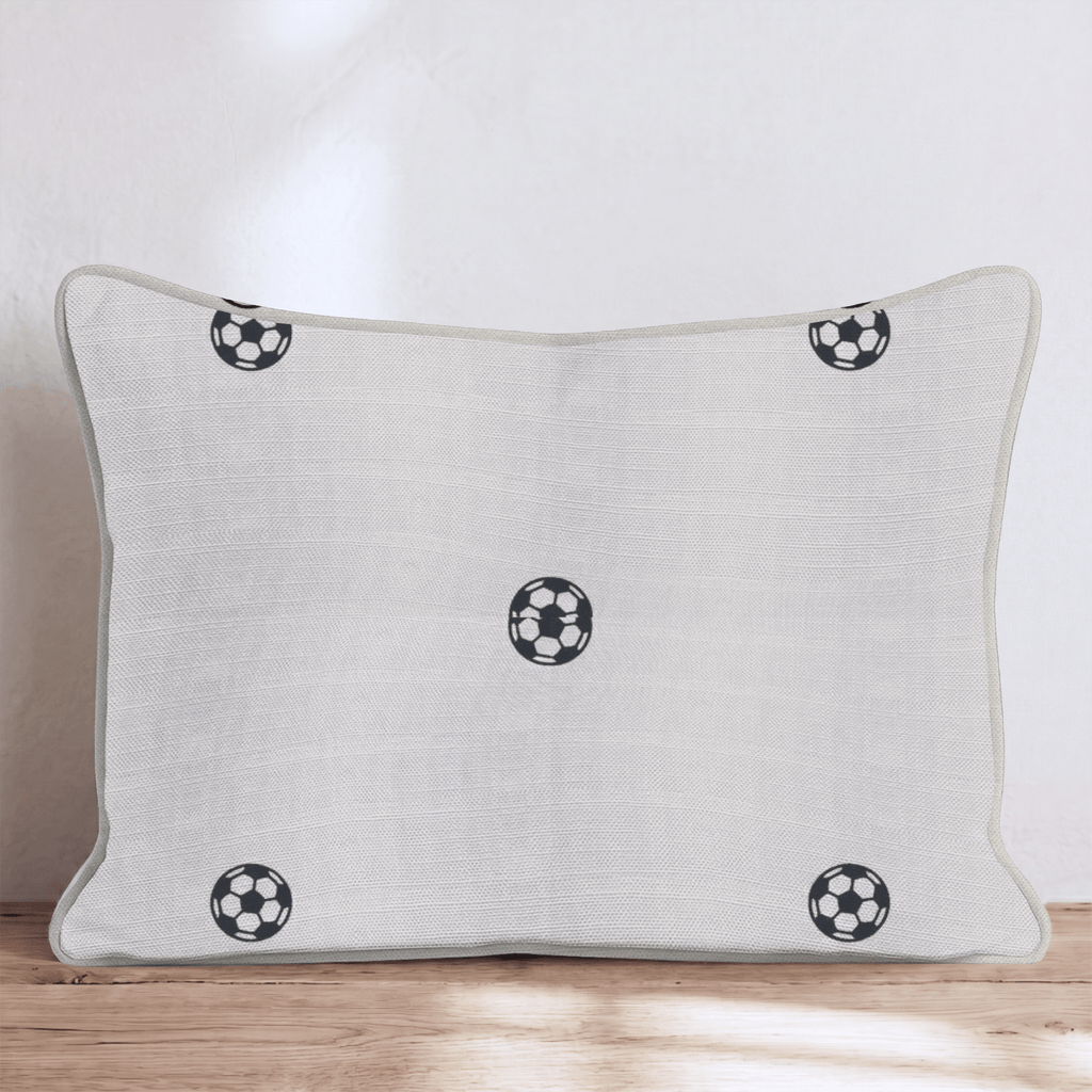 Soccer Cream Ditsy Throw Pillow - Hillcroft Home