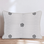 Soccer Cream Ditsy Throw Pillow - Hillcroft Home