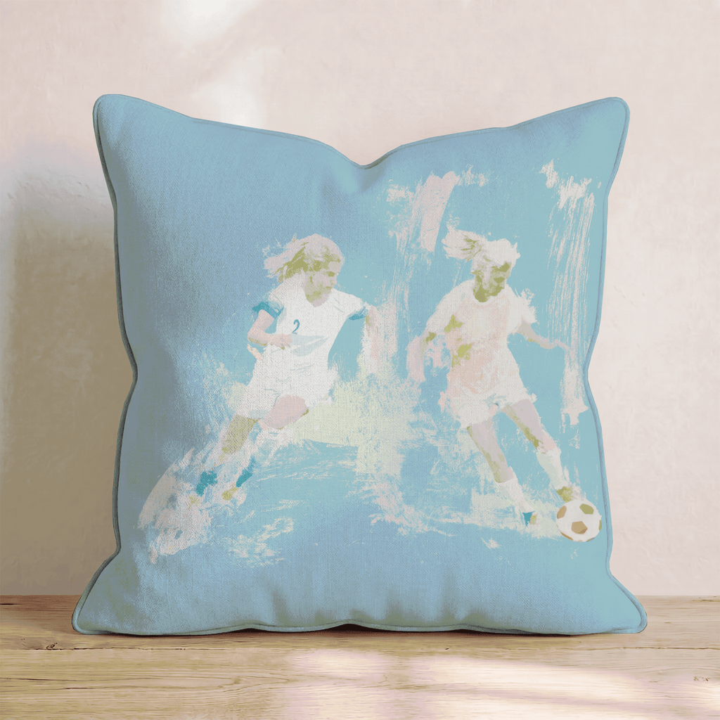 Soccer Girls Throw Pillow - Hillcroft Home