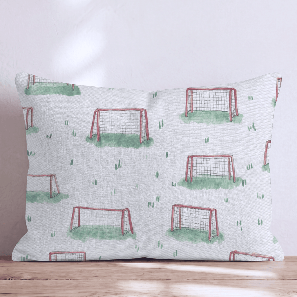 Soccer Goals Mini Throw Pillow - Hillcroft Home