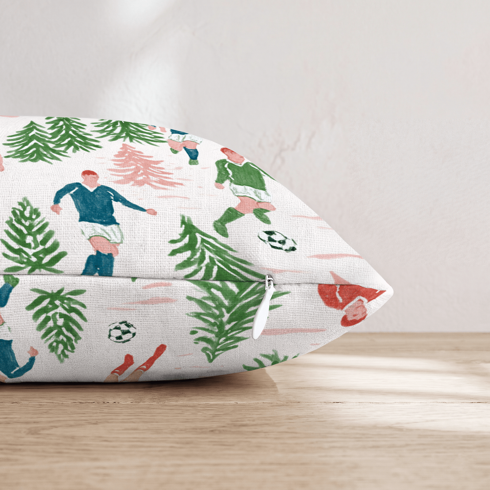 Soccer in the Pines Throw Pillow - Hillcroft Home