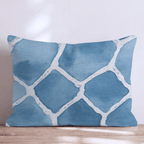 Soccer Net Indigo Throw Pillow - Hillcroft Home