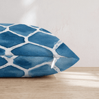 Soccer Net Indigo Throw Pillow - Hillcroft Home