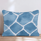 Soccer Net Indigo Throw Pillow - Hillcroft Home