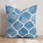 Soccer Net Indigo Throw Pillow - Hillcroft Home