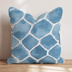 Soccer Net Indigo Throw Pillow - Hillcroft Home