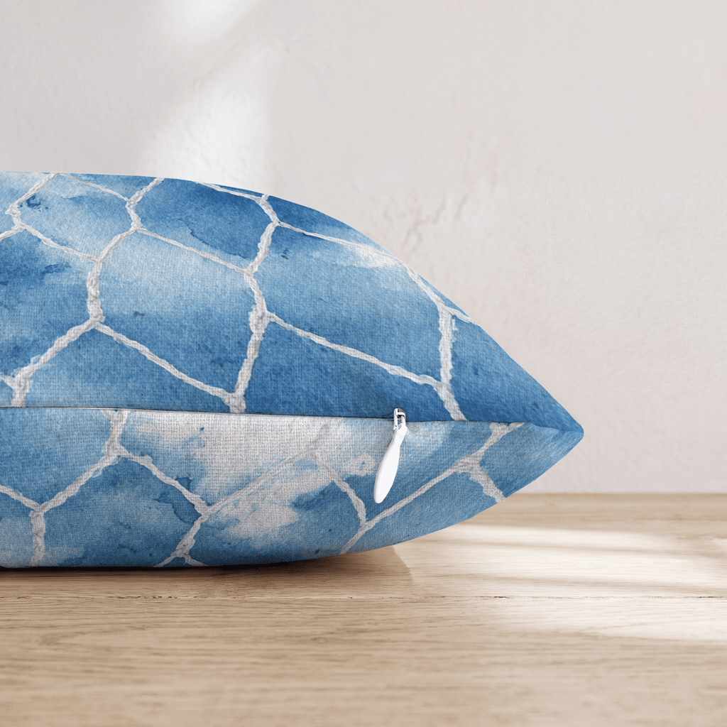 Soccer Net Sky Throw Pillow - Hillcroft Home