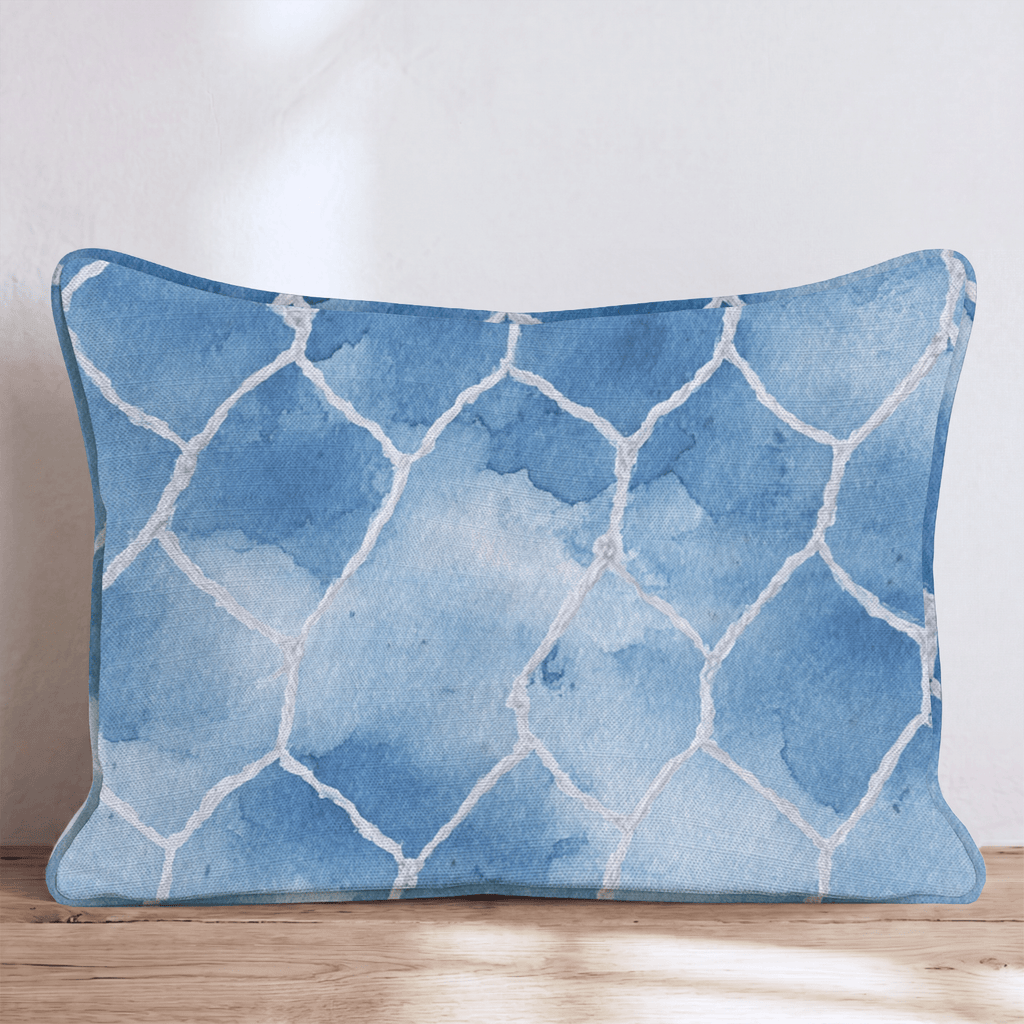 Soccer Net Sky Throw Pillow - Hillcroft Home