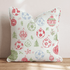 Soccer Ornament Stamp Throw Pillow - Hillcroft Home