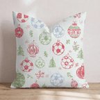 Soccer Ornament Stamp Throw Pillow - Hillcroft Home