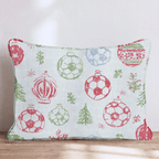 Soccer Ornament Stamp Throw Pillow - Hillcroft Home