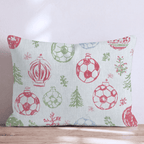 Soccer Ornament Stamp Throw Pillow - Hillcroft Home