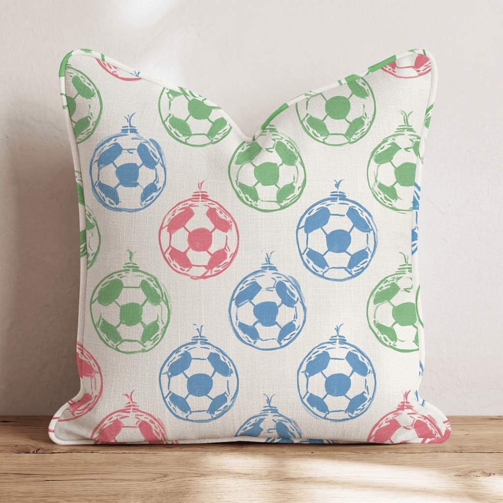 Soccer Ornament Trio Throw Pillow - Hillcroft Home