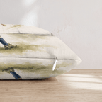 Soccer Player in Blue and Gold Throw Pillow - Hillcroft Home
