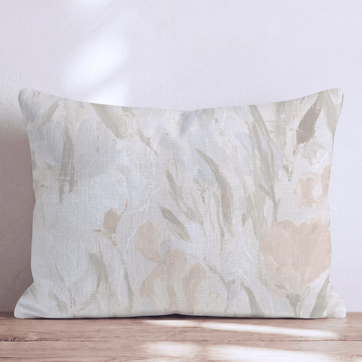 Soft Floral Dream Biscotti Throw Pillow throw pillow - Hillcroft Home