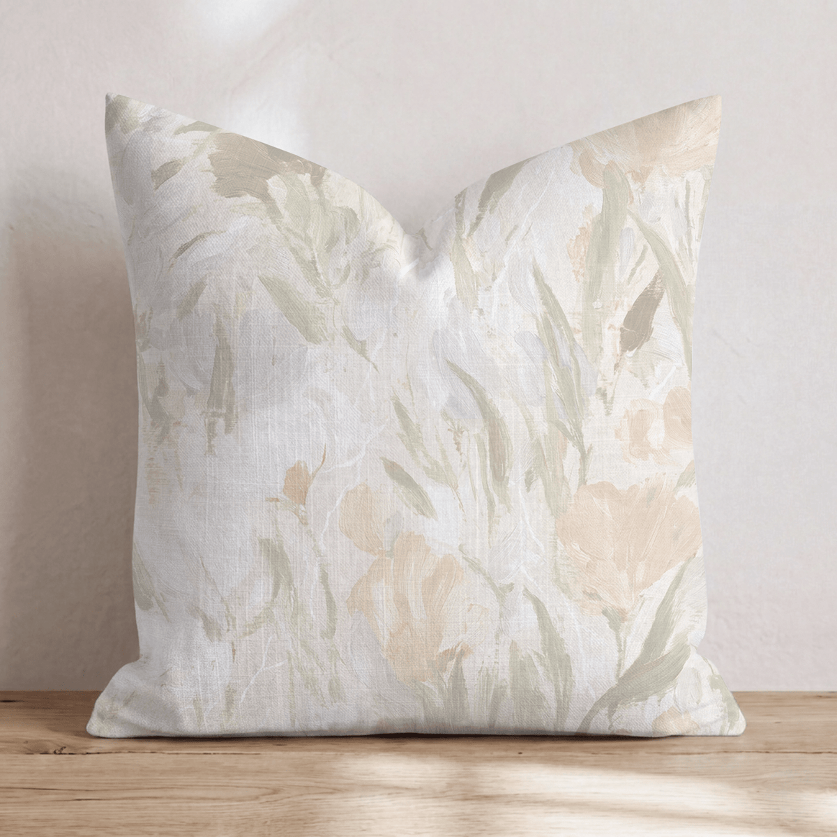 Soft Floral Dream Biscotti Throw Pillow throw pillow - Hillcroft Home