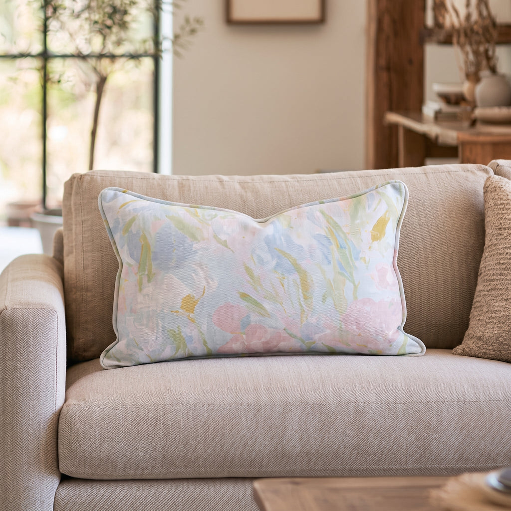 Soft Floral Dream Throw Pillow throw pillow - Hillcroft Home