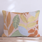 Soft Leaf Canvas Throw Pillow - Hillcroft Home