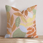 Soft Leaf Canvas Throw Pillow - Hillcroft Home