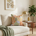 Soft Leaf Canvas Throw Pillow - Hillcroft Home