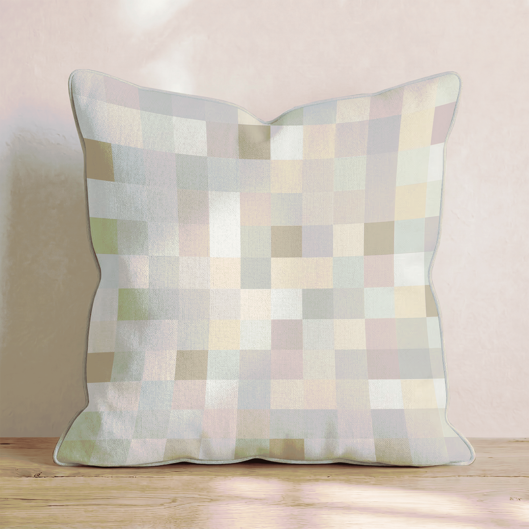 Soft Mosaic Neutrals Throw Pillow - Hillcroft Home