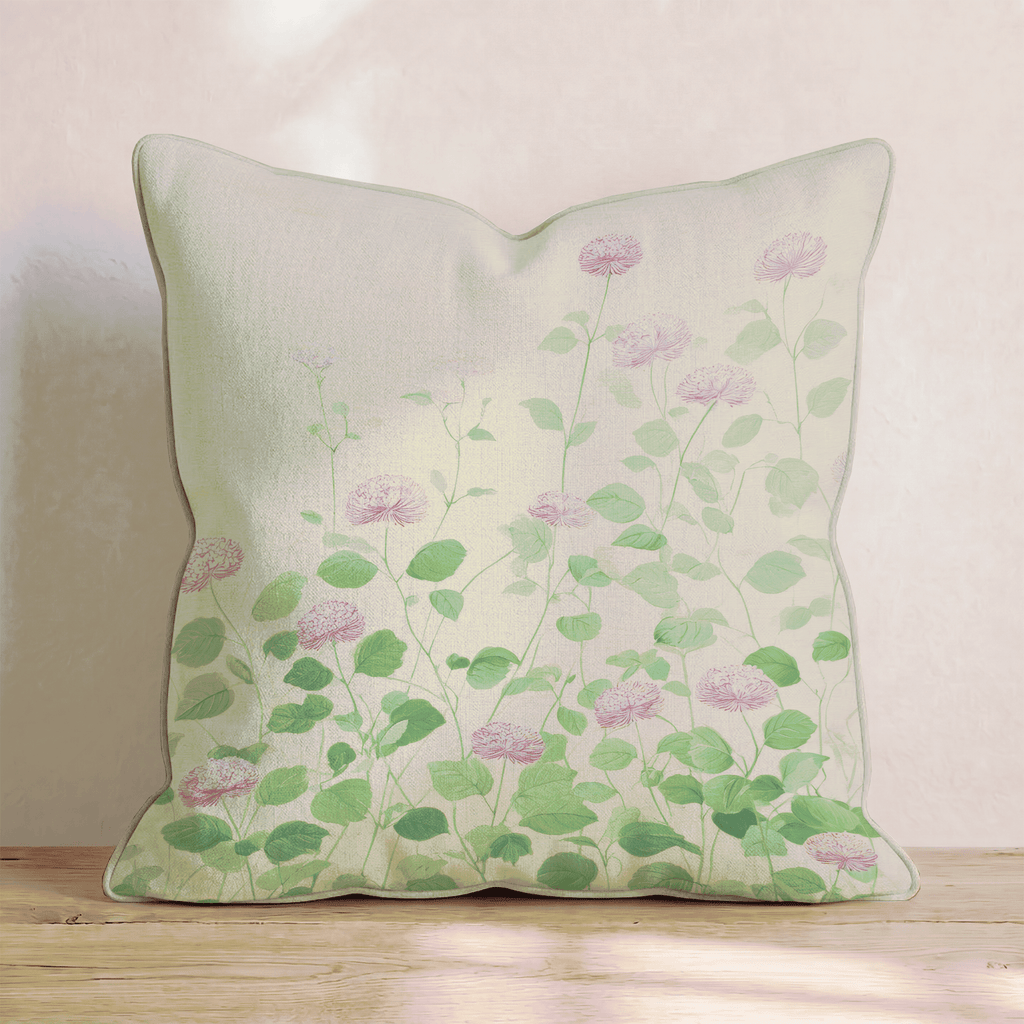 Soft Pink Globe Blooms Throw Pillow - Hillcroft Home