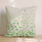 Soft Pink Globe Blooms Throw Pillow - Hillcroft Home