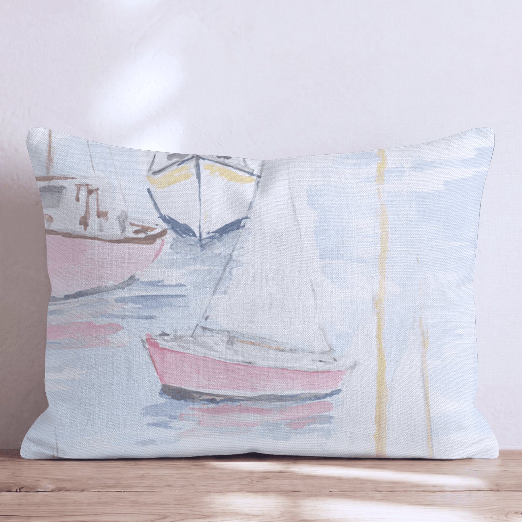 Soft Sail Day Throw Pillow - Hillcroft Home