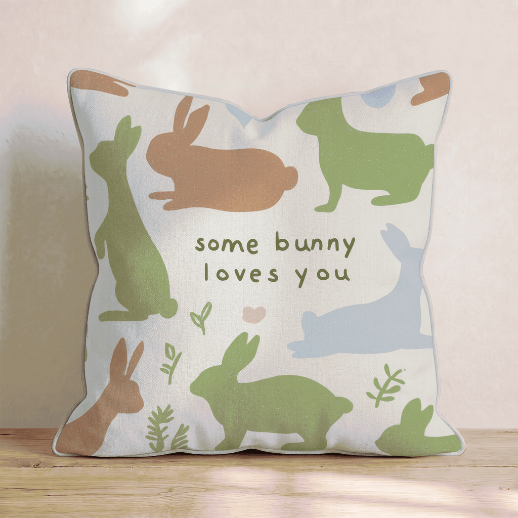 Some Bunny Loves You Throw Pillow - Hillcroft Home
