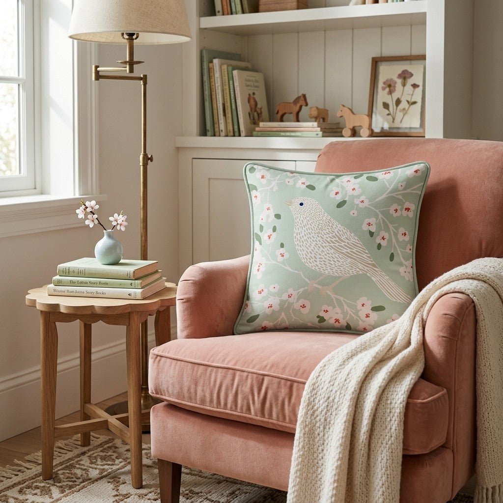 Songbird Throw Pillow - Hillcroft Home
