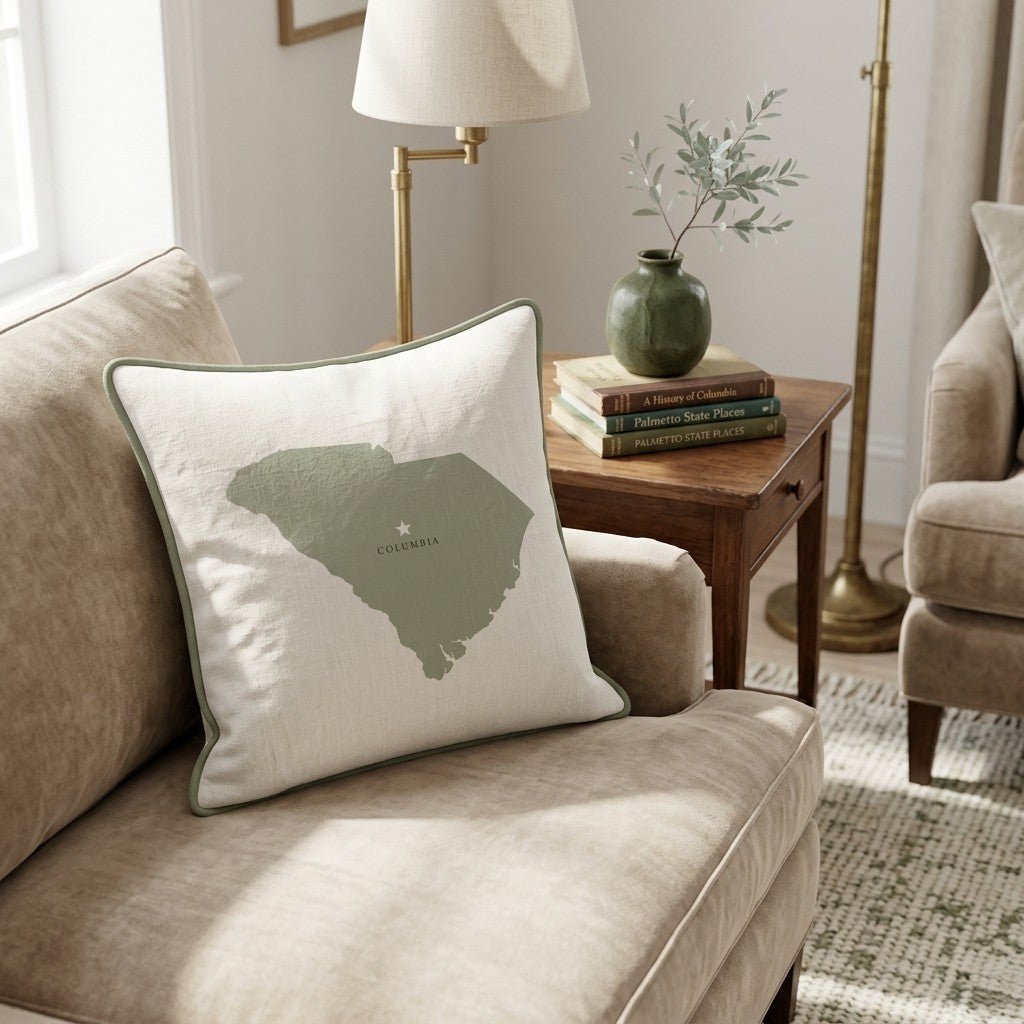 South Carolina State Capital Throw Pillow - Hillcroft Home