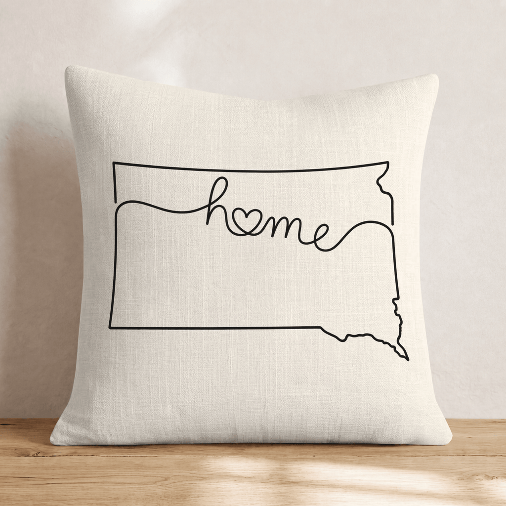 South Dakota Home Throw Pillow - Hillcroft Home