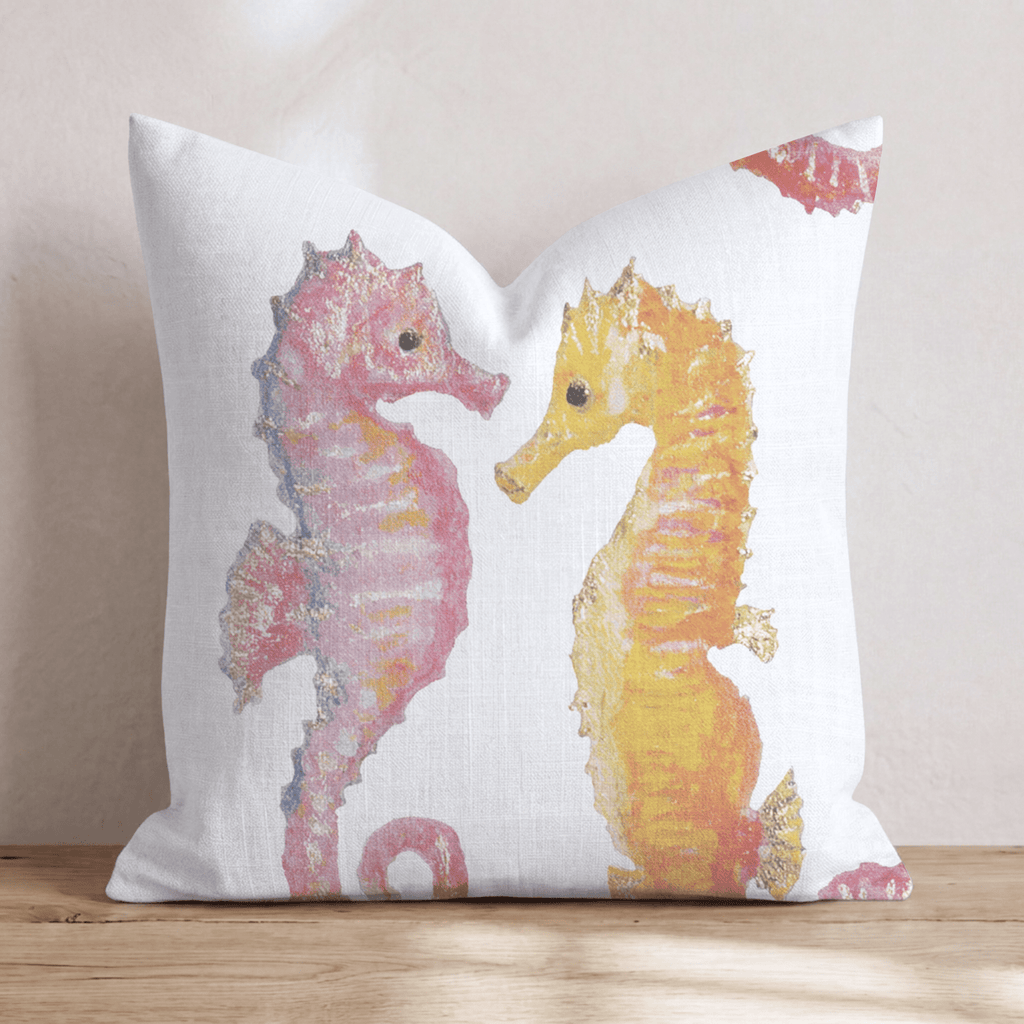 Sparkles Seahorse Throw Pillow - Hillcroft Home