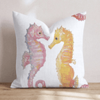 Sparkles Seahorse Throw Pillow - Hillcroft Home