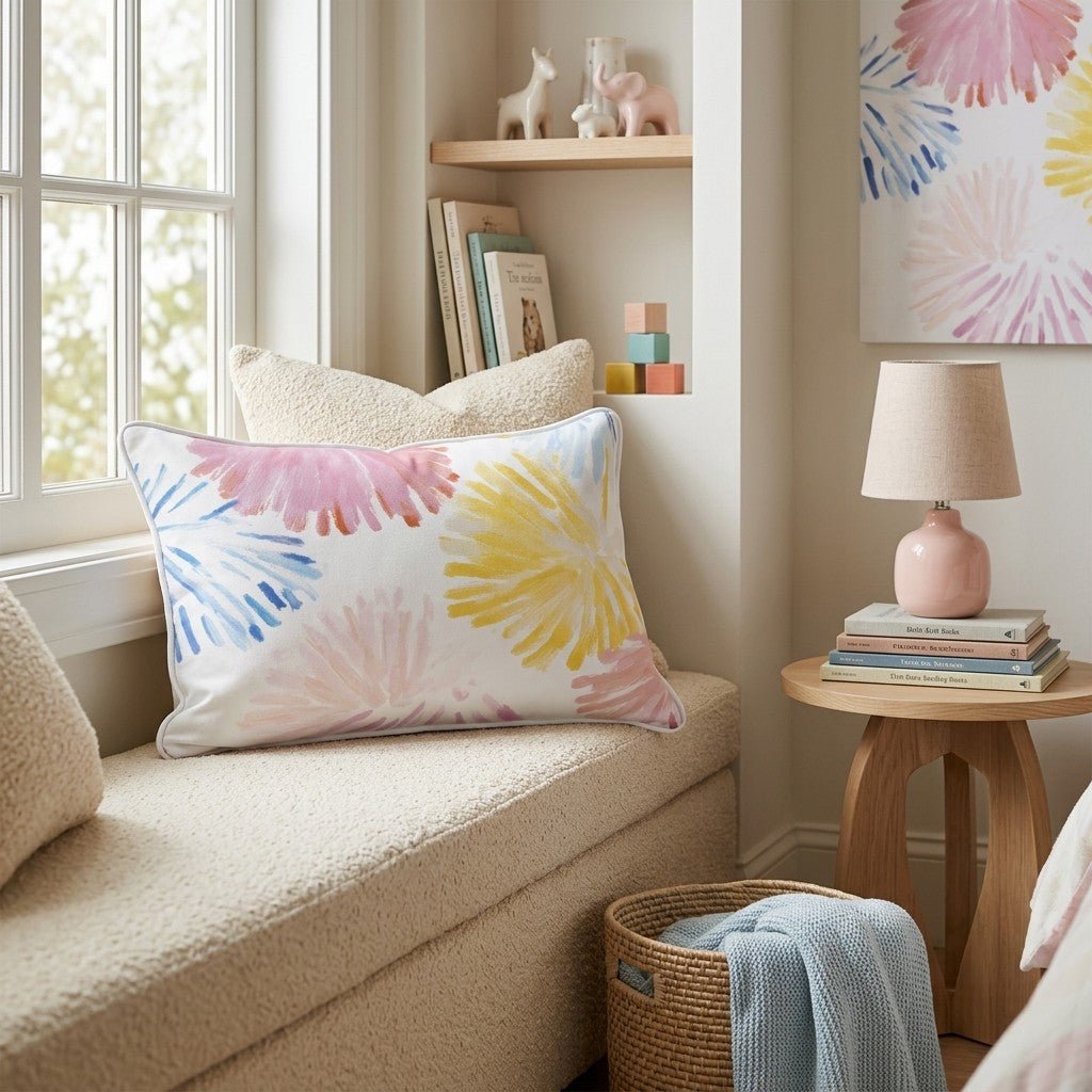 Sparkling Poms Throw Pillow - Hillcroft Home