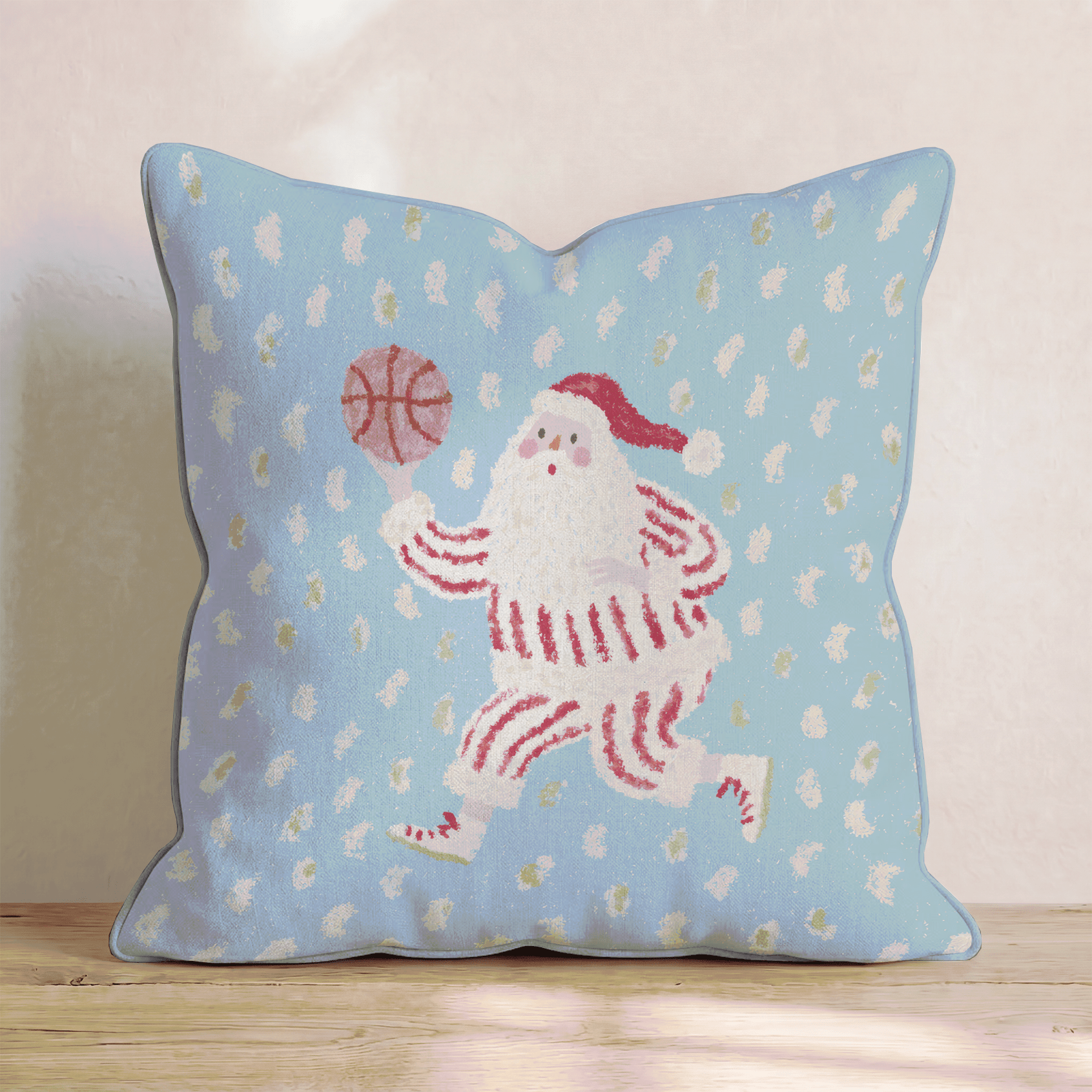 Speckled Christmas Hoops Throw Pillow - Hillcroft Home